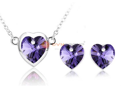 Rhodium Plated | Hearts Pendant Sets